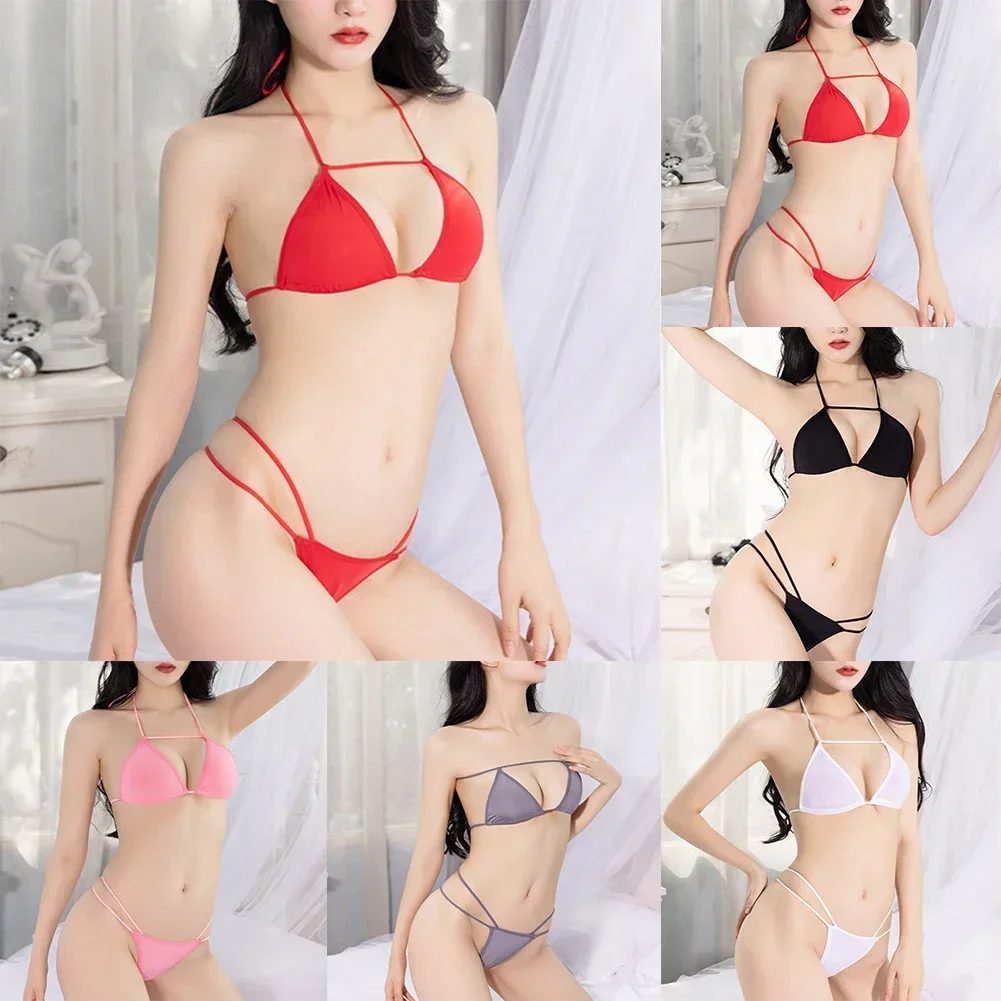 여성용 언더와이어 브라 란제리 세트, 나이트웨어 3 포인트 슈트, 솔리드 하이 스트레치 붕대, 로우 라이즈 G 스트링 티팬티 잠옷