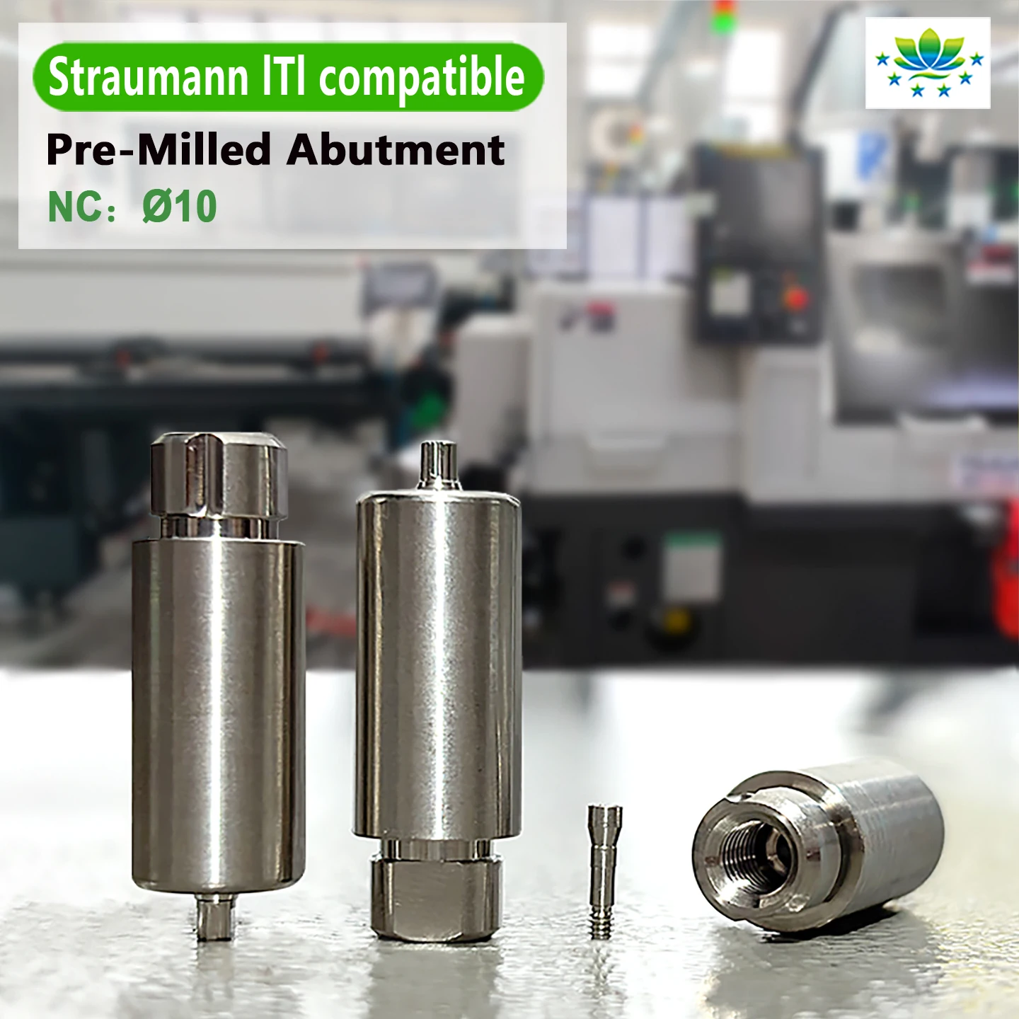 Straumann Compatible Pre-Milled Titanium Abutment Blank CNC Milled Custom Dental Screw Retained RC NC Lab Factory Direct Sales
