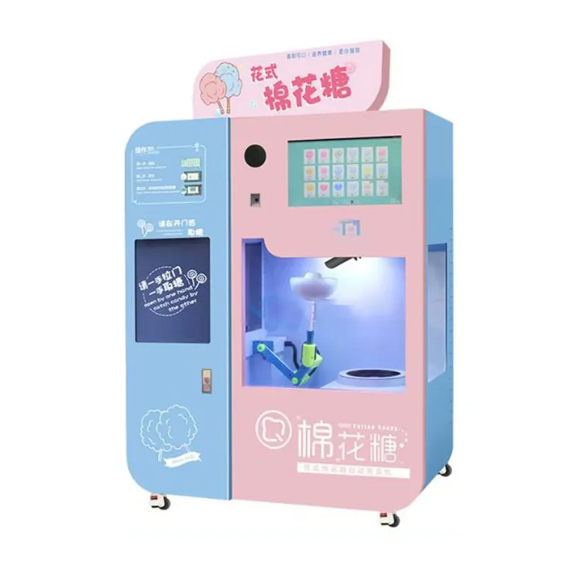 for Banana Land Large Commercial Video Game Machine New Automatic Robot Electric Cotton Candy Machine Cotton Candy Vending