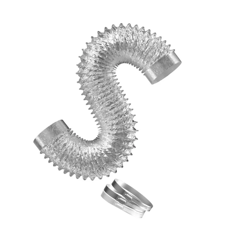 Tuyau ventilation pour sèche-linge, conduit d'air Flexible réglable en PVC, robuste avec 2 colliers serrage à vis pour