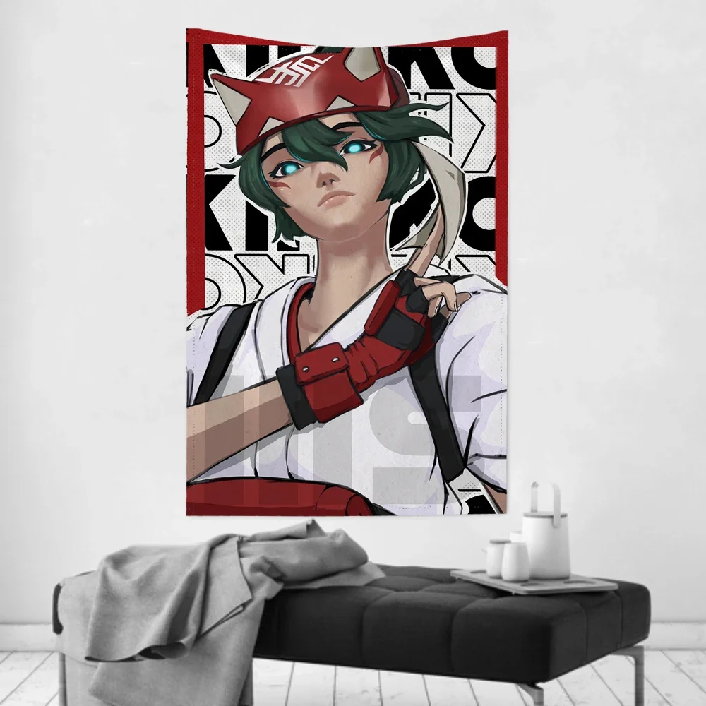 Kiriko Game O-Overwatch Tapestry Room Decor Wall Cloth Party Hanging Background Room Decor Baby Room - Detail 1