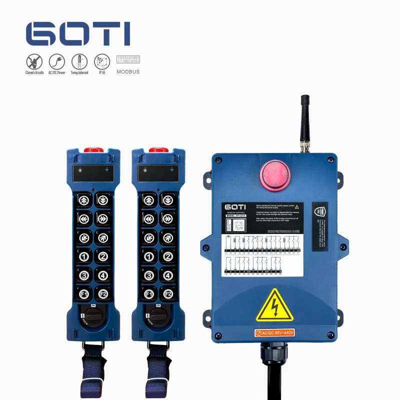 Imagem -02 - Botões Duplos da Velocidade do Interruptor de Elevador 12 do Guindaste da Grua do Controle Remoto sem Fio Industrial Gt-ld12 para o Guindaste da Grua do Caminhão