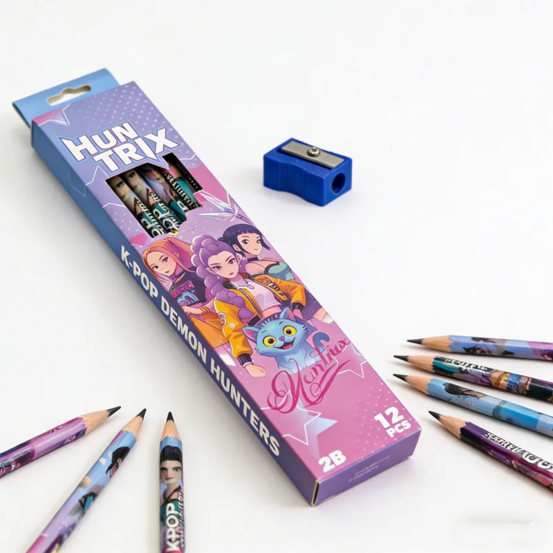 أقلام رصاص Kpop Demon Hunters liede مكونة من 12 قطعة من أقلام الرصاص الكرتونية عالية الطراز للأطفال 2B غير سامة #5