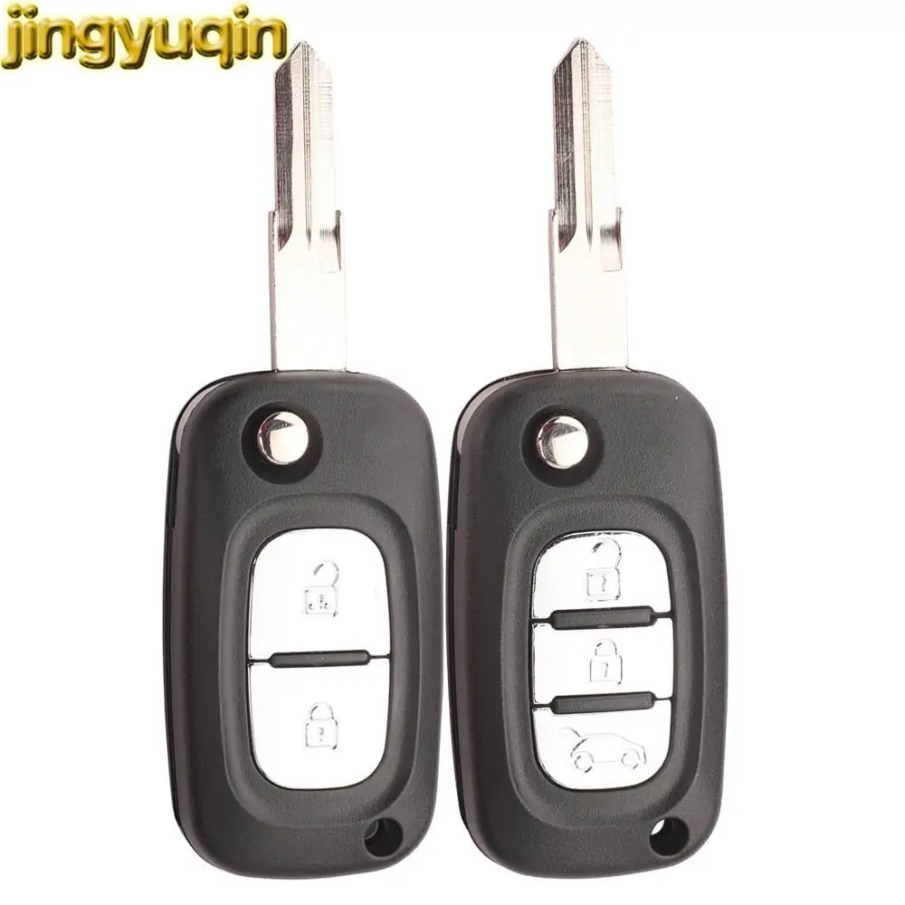 

Jingyuqin 5pcs 2/3 Buttons Flip Remote Car Key Fob Shell For Renault Clio 3 Fluence Megane III Kangoo Modus Alpine Master VAC102