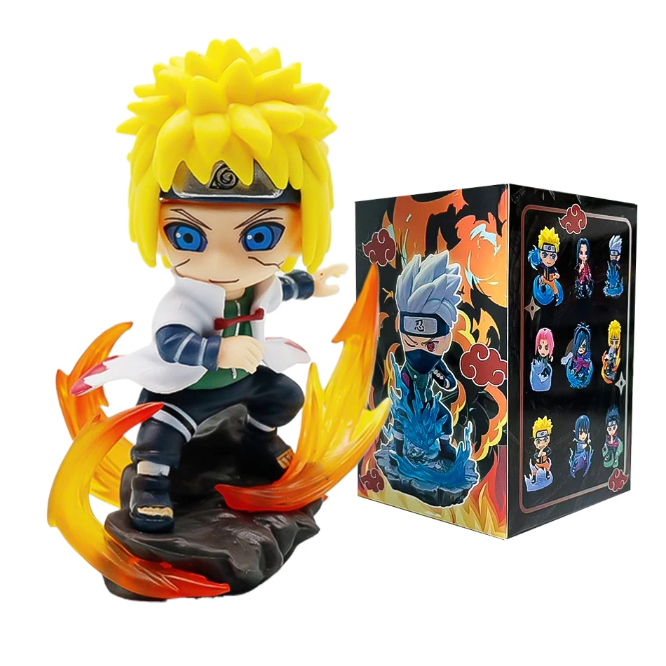 Naruto Blind Box Actionfiguren-Set Q-Version PVC Anime-Figuren Uzumaki Sasuke Itachi Kakashi Sammelmodelle Desktop-Geschenk