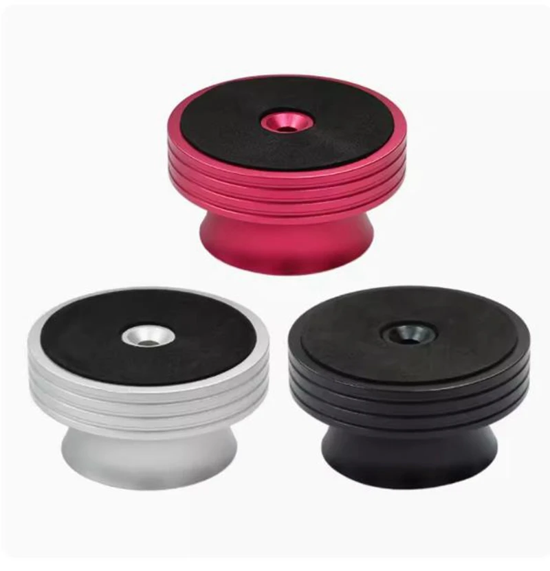 Platos giratorios para discos, estabilizador de peso, abrazadera negra de vinilo LP, accesorios de reproductor de Metal de aluminio