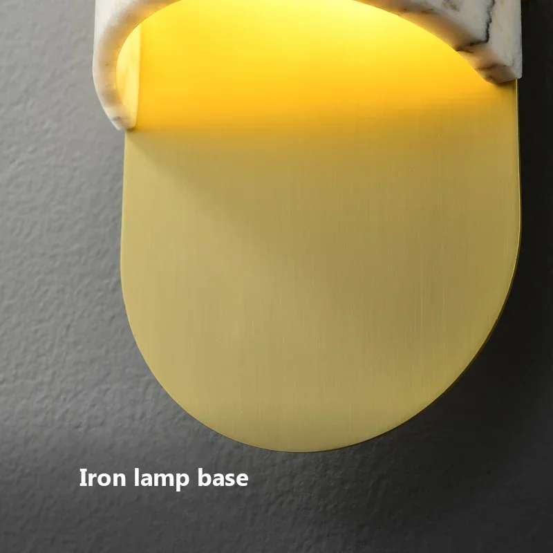 Applique Murale LED en Cuivre et Marbre de Luxe, Haut de Gamme, Rétro, Vintage, Décoration, Luminaire pour Chambre à Coucher, Salon, Couloir