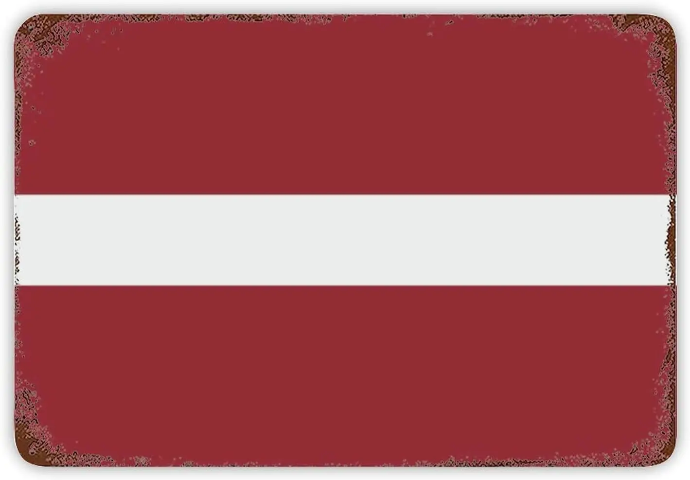 Latvia Metal Sign Personalized Flag Tin Signs Rustic Patriotic Theme Man Cave Wall Art Funny Novelty Travel Souvenirs Country Fl