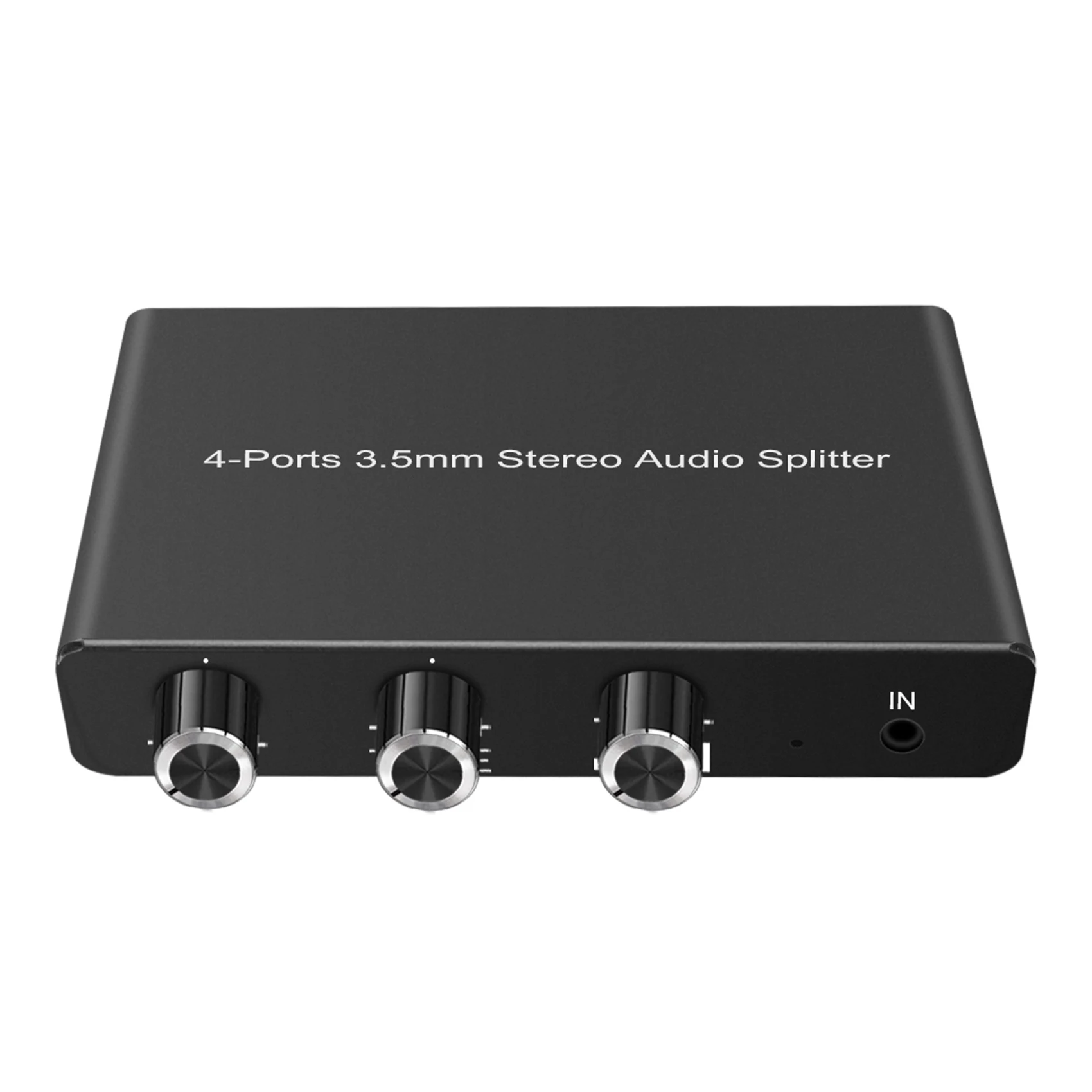 Wzmacniacz audio 3,5 mm 4-portowy stereofoniczny rozdzielacz audio Wzmacniacz Słuchawki Selektor Konwerter audio Adapter do głośnika