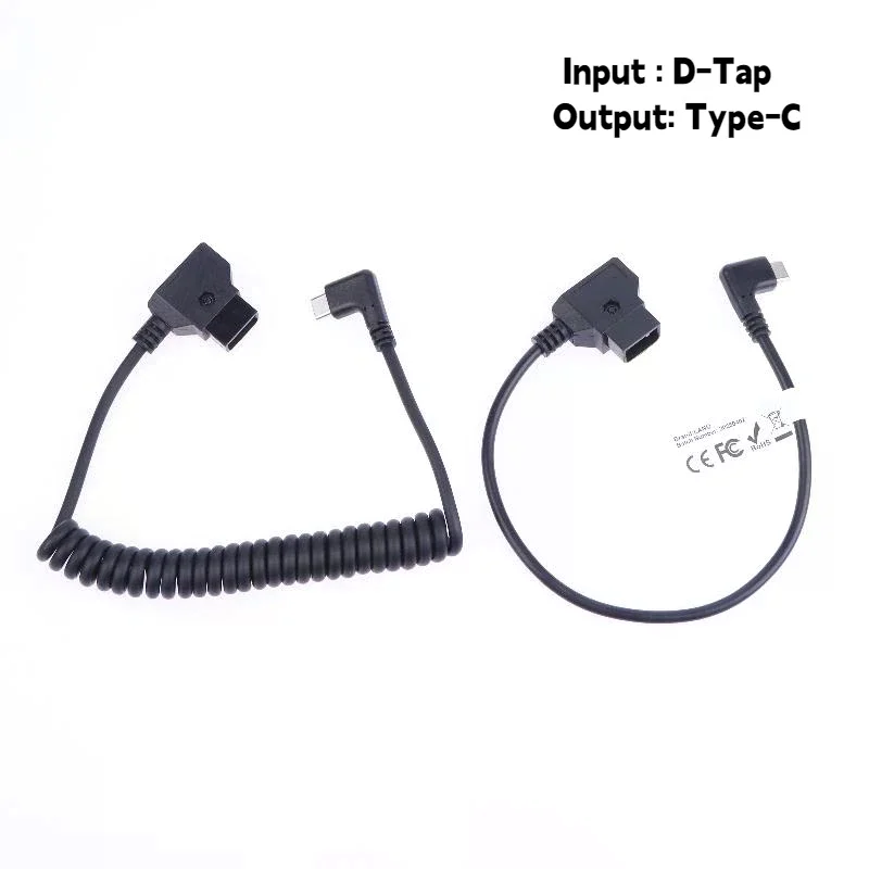 D Tap Input To Type-C Output Power Charging Wire Line Battery Power Supply Cord Cable For V Mount Battery