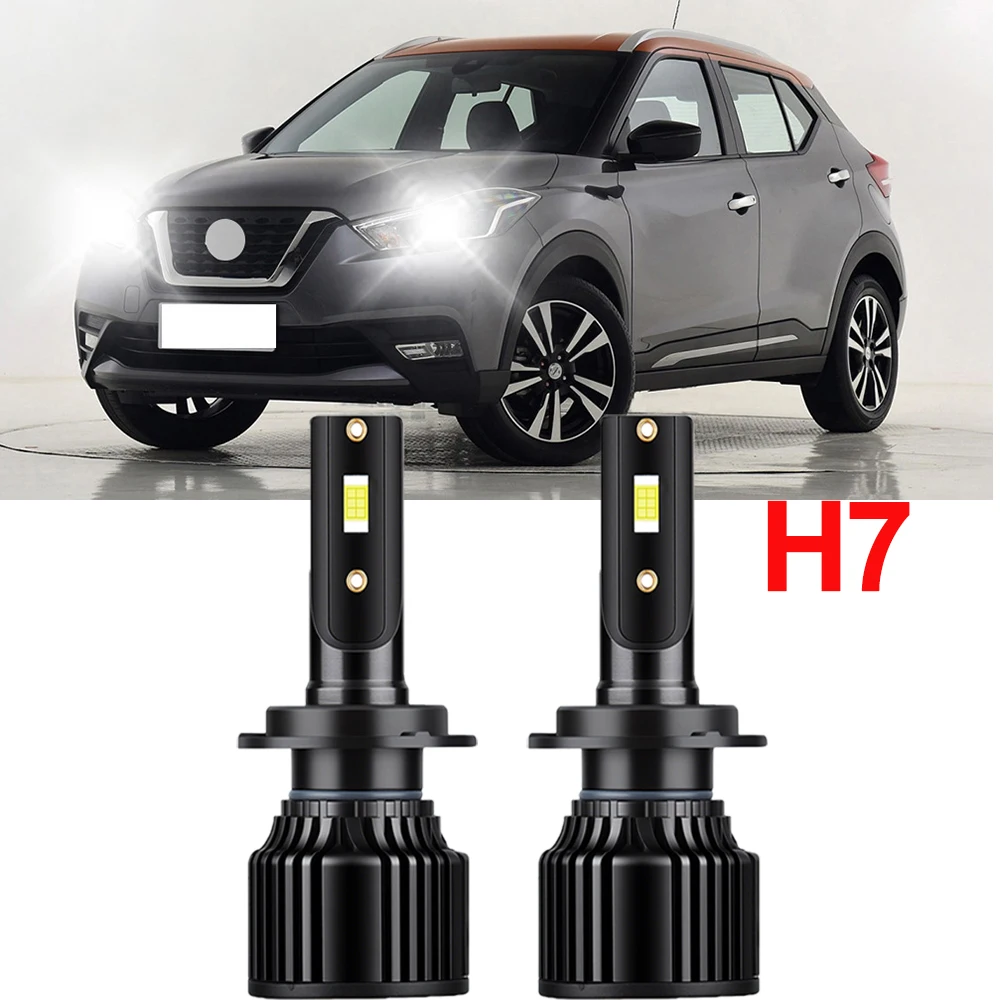 

2 шт. H7 светодиодные фары Canbus Led 3570 CSP светодиодные фары со встроенным приводом мини-фара универсальные для автомобилей DC12V 6000k белый