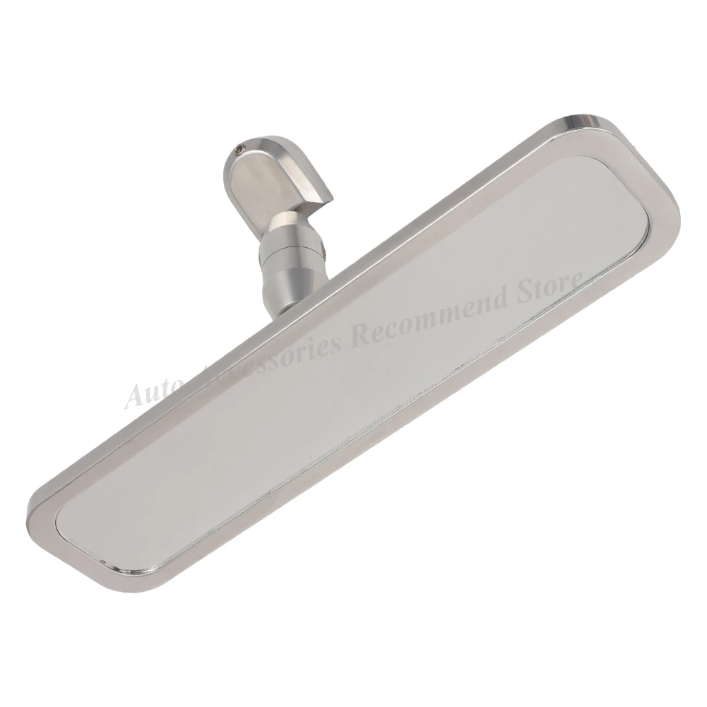 9,25 x 2,38 Zoll polierter Billet-Aluminium-Universal-Innenrückspiegel, kugelförmig gefräst – Detail 1
