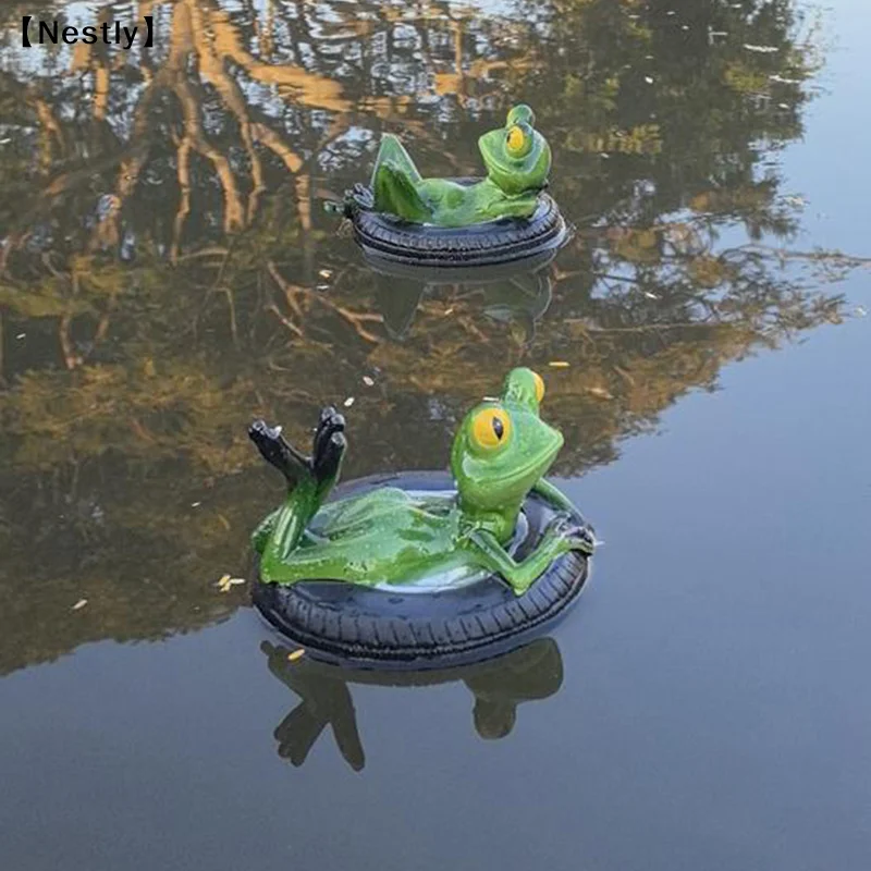池用フローティングカエル、かわいいカエルの像、庭や屋外用の池 - Bonsai Garden Ornaments のレビューと価格