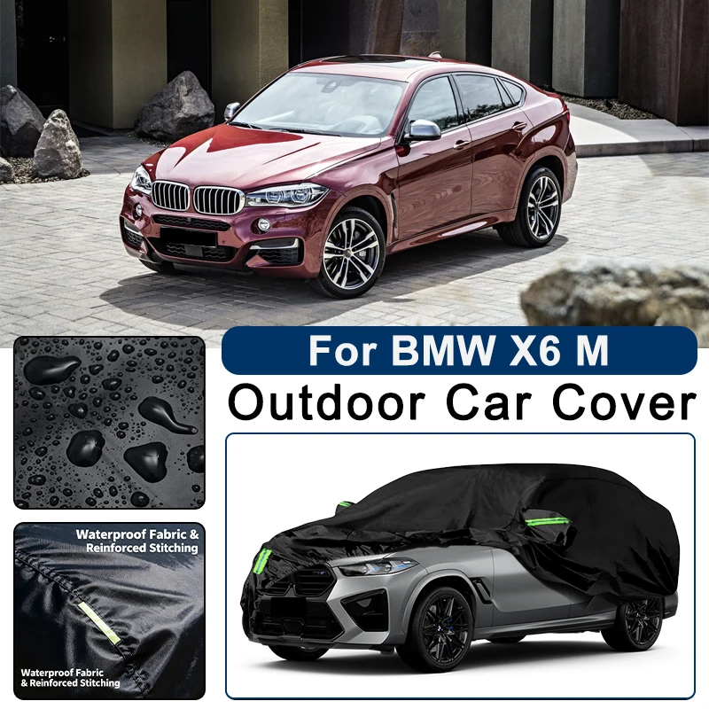 

Outdoor Car Cover Waterproof Dustproof UV Sun Protection, Full Car Protector Exterior Accessories For BMW X6 M E71 F86 G06
