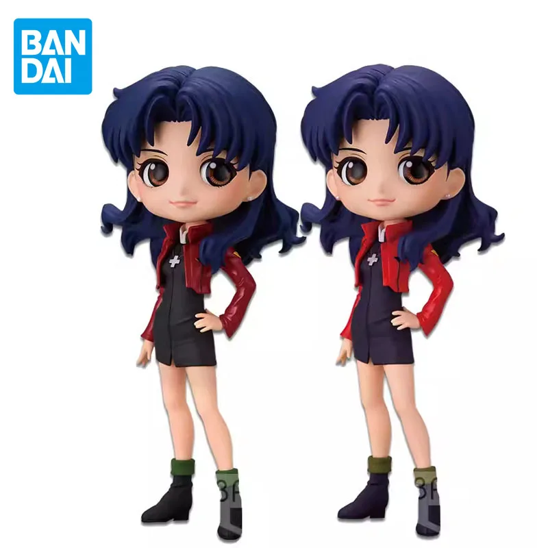 Bandai ต้นฉบับ EVA qposket Katsuragi Misato ของเล่น Action FIGURE Anime สำหรับเด็กหญิงเด็กชายของขวัญเด็กสะสมโมเดลเครื่องประดับ