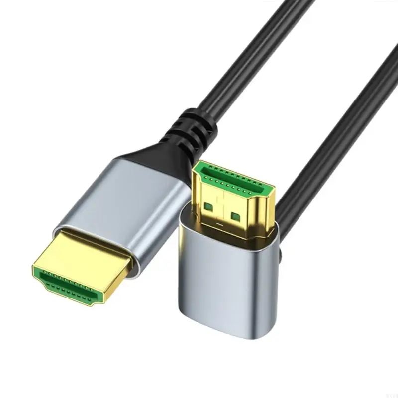 2.1 Version 8K 60 Hz Videokabel mit 90 -Grad -Ellbogen optional für Projektor, Bildschirm, -Aluminiumschale für Zeiten