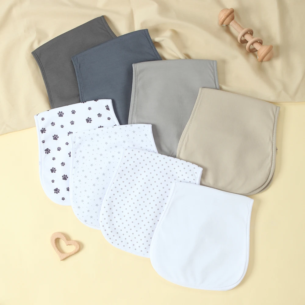 

Набор из 8 плотных водонепроницаемых салфеток для отрыжки для младенцев, нежные салфетки для отрыжки для мальчиков, 4-слойные салфетки для вытираания молока и срыгиваний