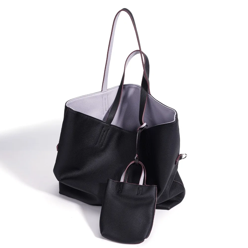 2026 Large Capacity Bag, Double-sided Messenger Exquisite Unique Fashion Simple Tote Genuine Leather, Shoulder Genuine Leather.