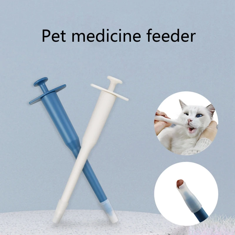 Cat Pill Shooter Pill Dispenser Dog Pill Gun Pet Tablet Syringe Pills Pusher Soft Silicone Tip Capsules Medicine Feeder