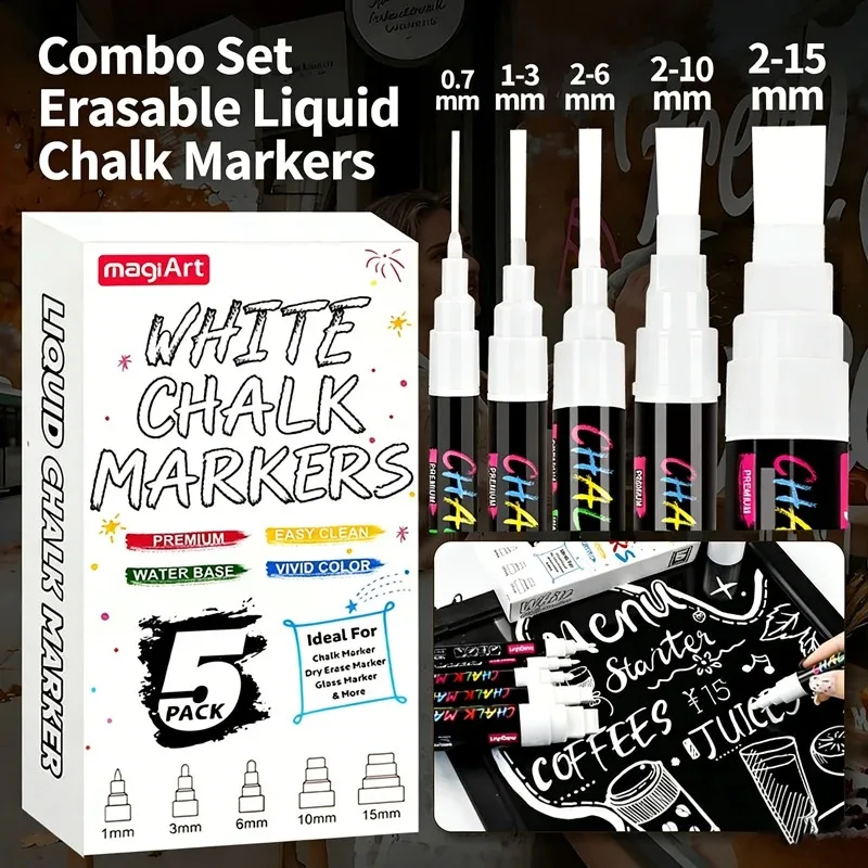 5Pcs/Set White Chal…