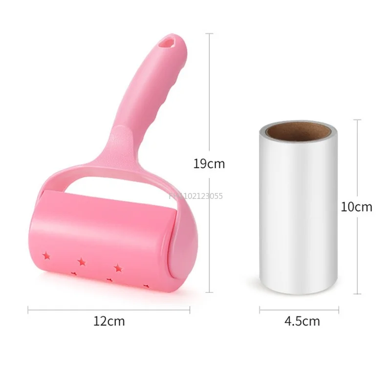 Tearable Roll Paper Sticky Roller Dust Wiper Pet Hair Clothes Carpet Tousle Remover Replaceable Cleaning Brush Accessories