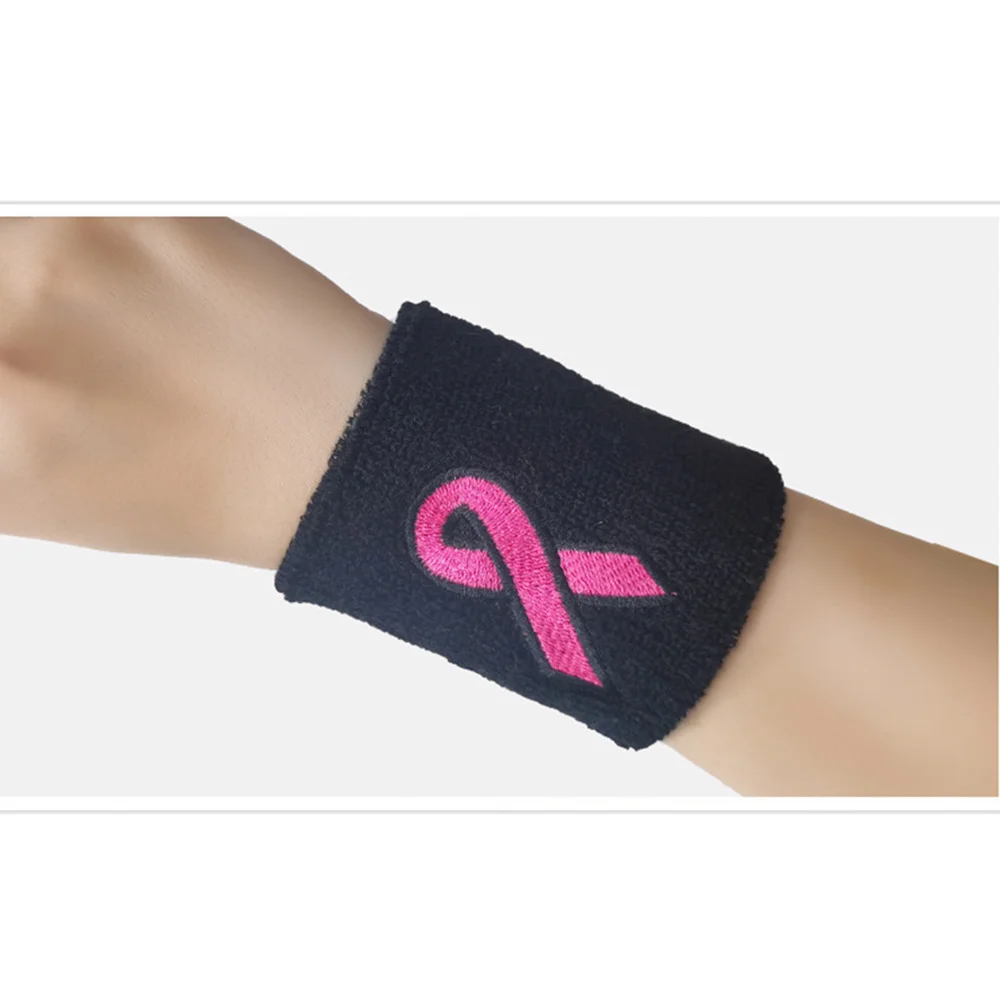 Fitness Wrist Guards Braces Cotton Comfortable Sweat Absorbent Black White Pink Bands for Running Gym Sports Adults