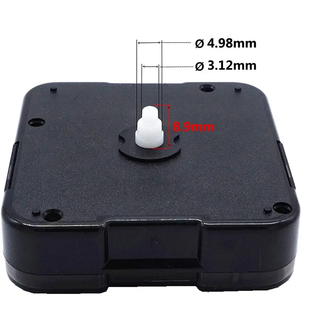 Snap in Type Silent Quartz Clock Movement Mechanism Battery Operated Clock Replacement Motor with Hands Needles DIY Repair Parts