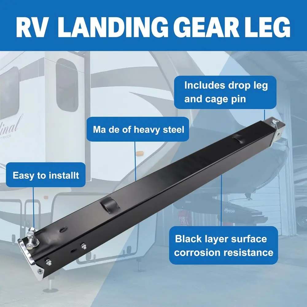 179014، RV Follow Thefth Wheel Landing Gear Leg متوافق مع Lippert Venture، مقبس معدات الهبوط العالمي مقاس 29-1/2 بوصة (179014)