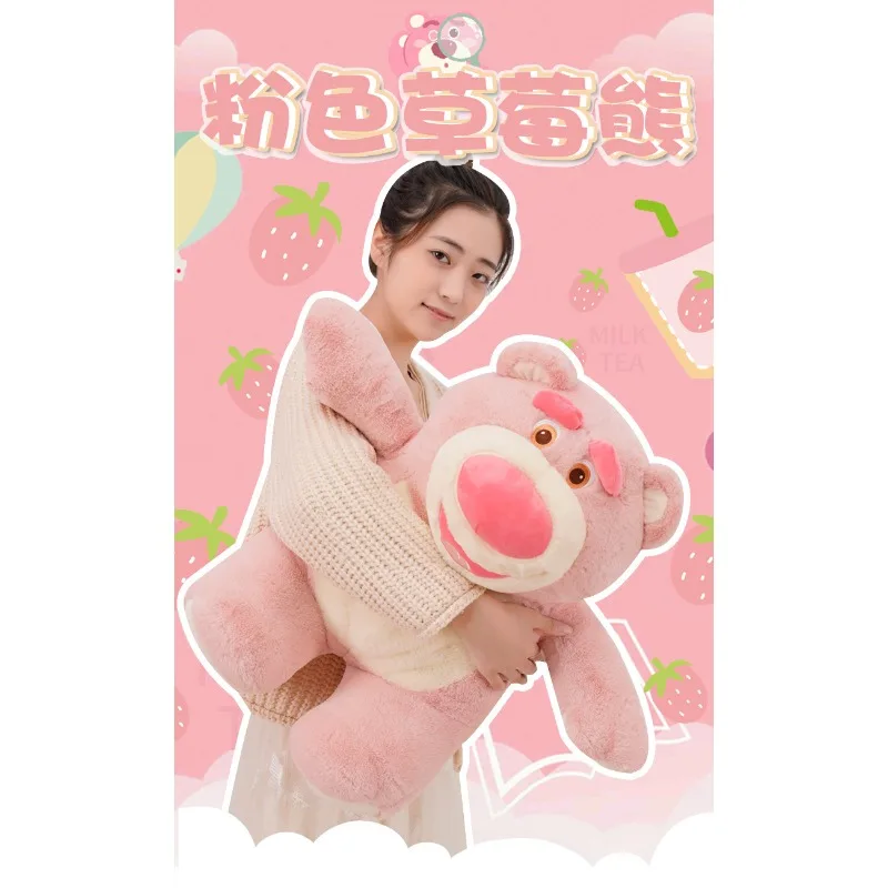 Disney Toys Lotso Plush Toy Pillow Cartoon Strawberry Bear Plush Doll Kawaii Strawberry Bear Plush Doll Christmas Gift for Girls