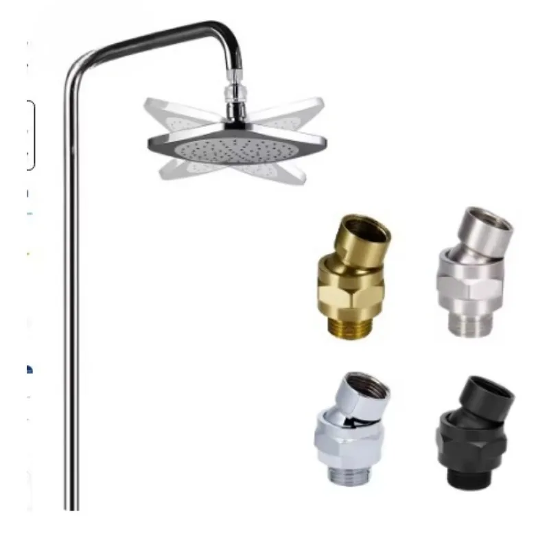 1Pc Brass Rainfall Shower Head Swivel Ball Joint Adapter Replacement G1/2