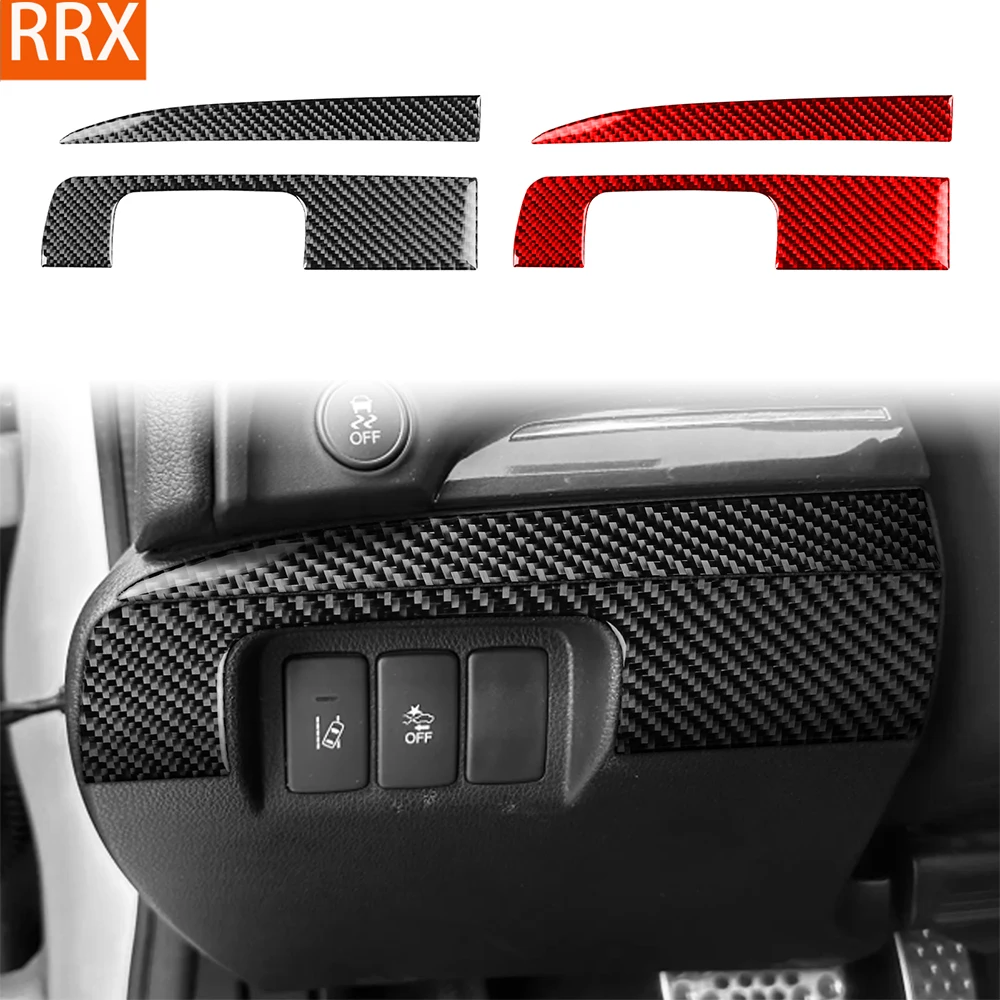 For Acura ILX 2012-2022 Real Carbon Fiber Sticker Driver's Instrument OFF Button Control Panel Car Accessories Inside Decorative