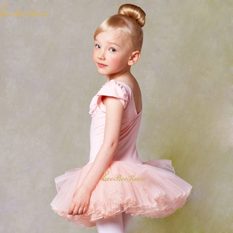 Pink/white Ballet Tutu Dance Dress 2-9 Years Girls Cotton Leotard Child Professional Tutu Ballet Dance Ballerina Costume For Kid