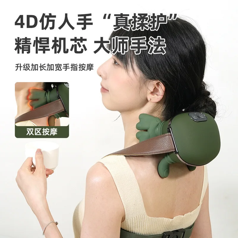 

Hot Neck Massager Finger Pressure Shiatsu Neck Back And Shoulder Massager Electric Kneading Neck Deep Massage Muscle Relax