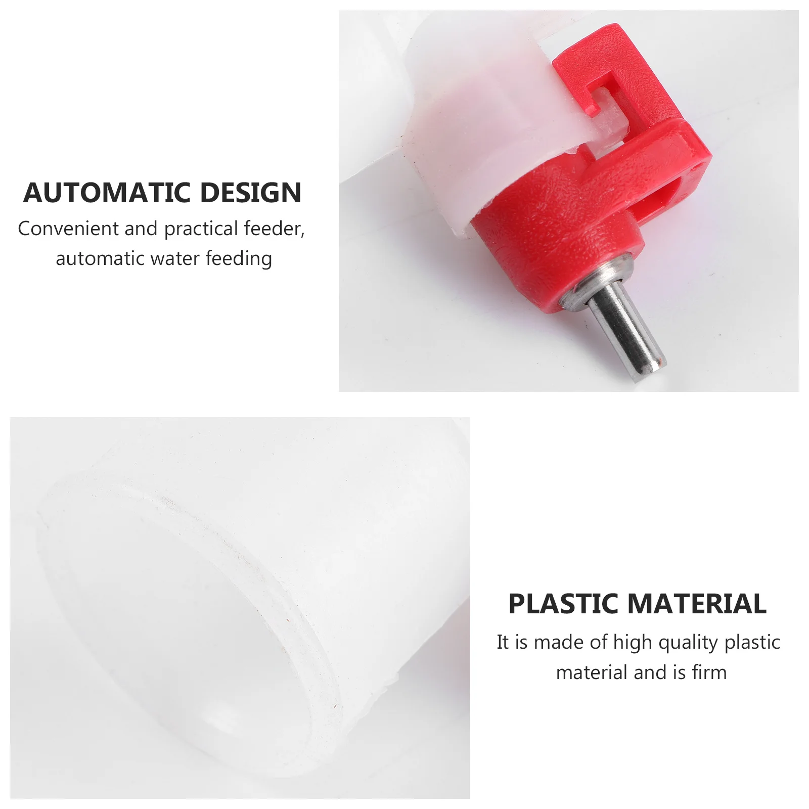 

5pcs Chicken Water Feeder Automatic Drinking Bowl For Farm Home Use High-Density Chicken Drinking Cup Smooth No Spill Design