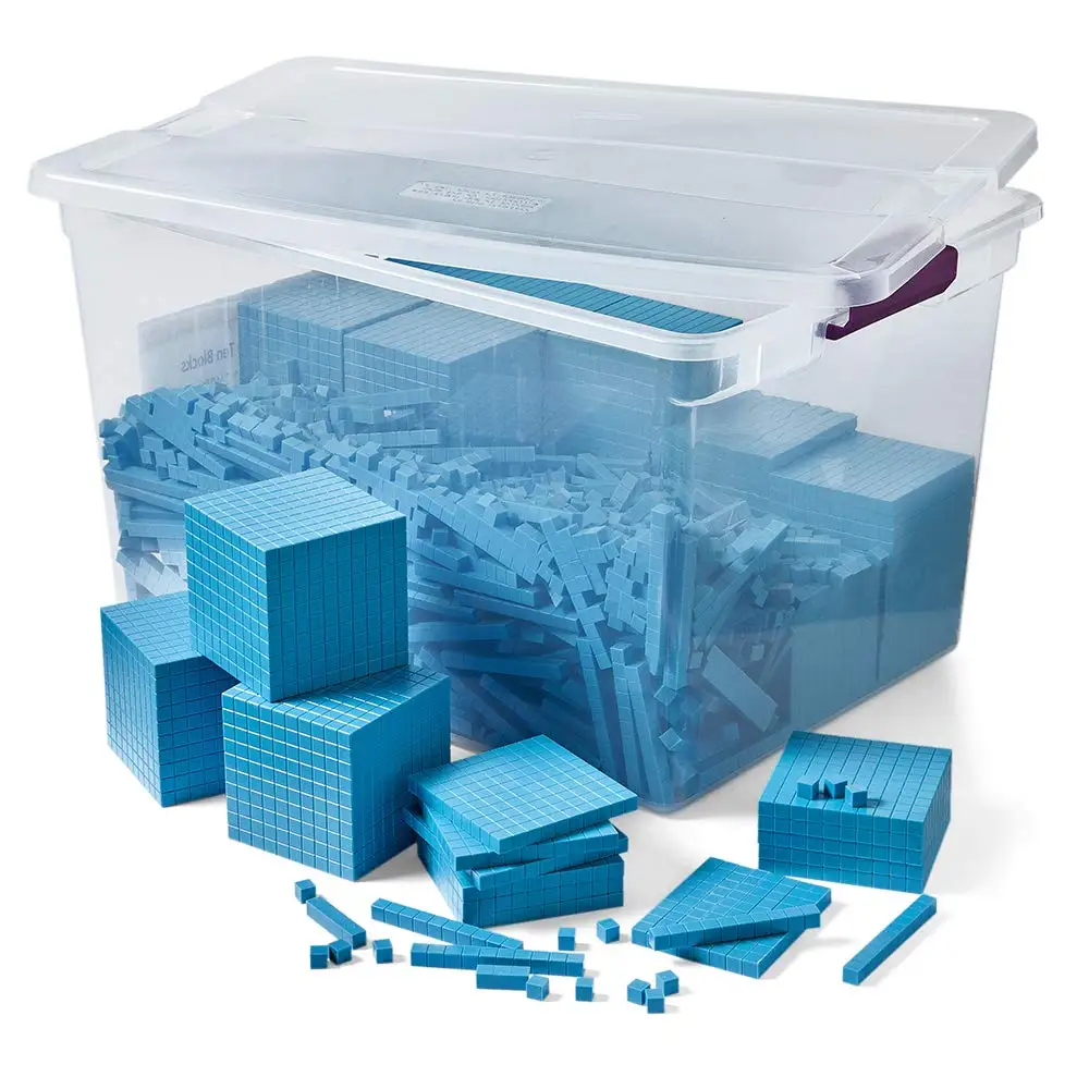 

1610 Blocks, Blue Plastic Base Ten Blocks, Place Value Manipulatives, Base 10 Blocks, Counting Manipulatives, Math Manipulatives