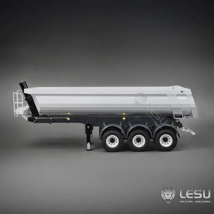 LESU 1/14 Metal 3Axles Hydraulic Dump KIT Trailer Part for Toys RC Tractor Truck DIY TAMIYAYA Car Vehicle Model