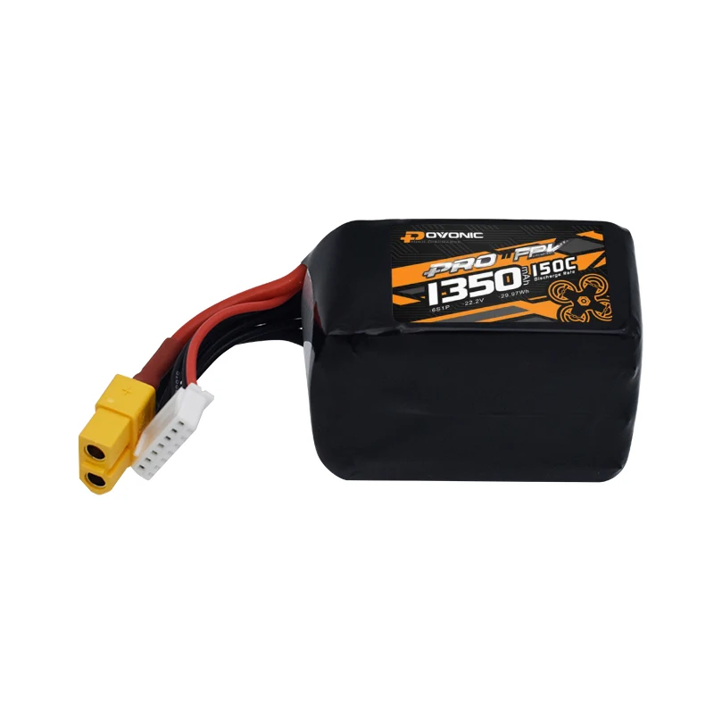 RC FPV 비행기 쿼드콥터 헬리콥터 드론 부품용 리포 배터리, 22.2V 배터리, 1350mAh 150C, 6S 22.2V, 4 개