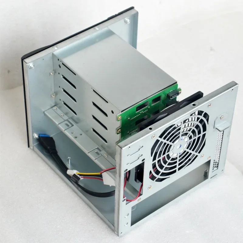 Data Storage Unit, 4 Bay NAS Server Housing, Hot Swap Hard Disk Slots, Mini ITX Chassis With Aluminum Faceplate