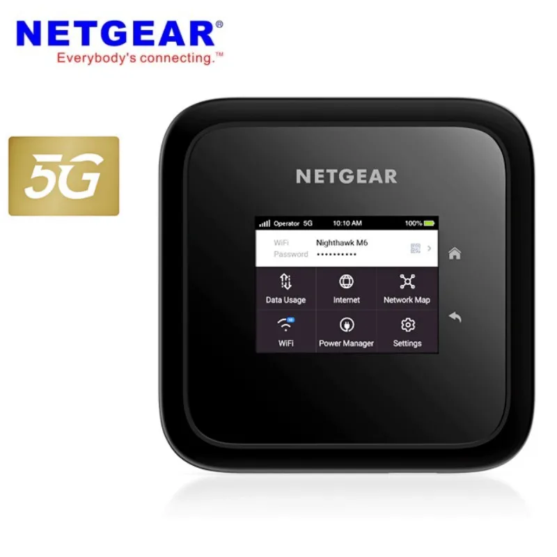 

NETGEAR Nighthawk M6 Pro Mobile Hotspot 5G mmWave, 8Gbps, Unlocked, AT&T & T-Mobile, International Roaming 125+ Countries, WiFi