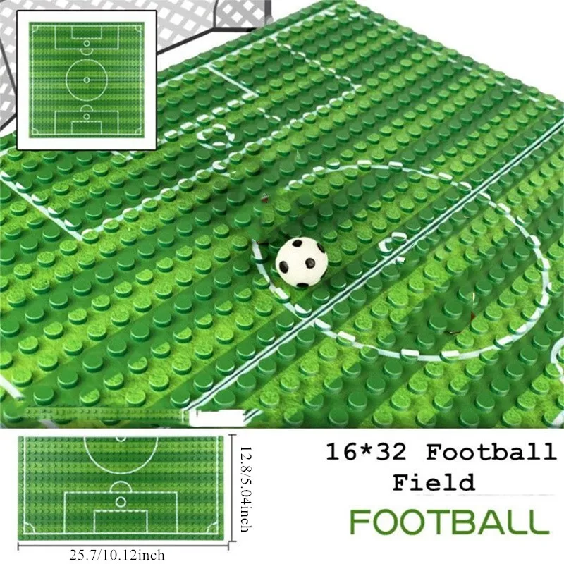 1pc 16*32 Dots  Base Plate Basketball Football Baseplate For Figure Field Court Block DIY Toys Christmas Gift for Children