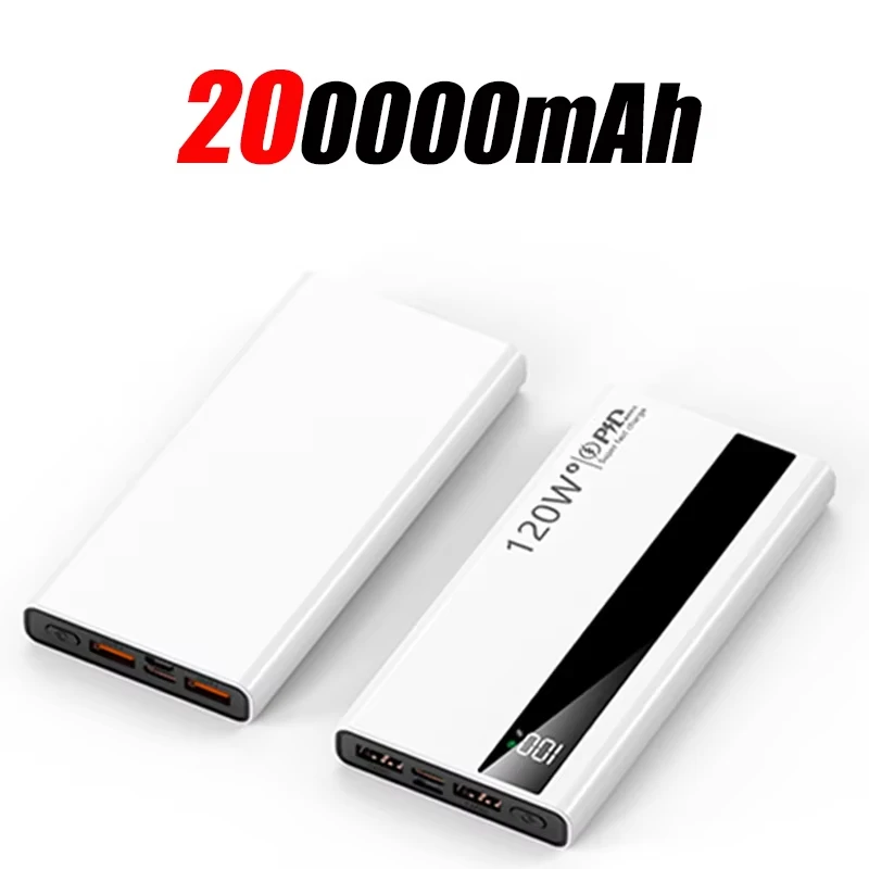 120W 500000mAh Power Bank Hoge capaciteit Supersnel opladen Power Bank Draagbare batterijlader voor Huawei iPhone Samsung Xiaomi