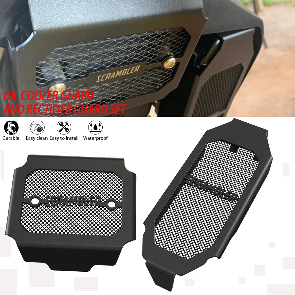 

Rectifier Guard Oil Cooler Guard Grille Cover Protector For Ducati Scrambler Nightshift Icon Dark Urban Motard Classic Mach 2.0