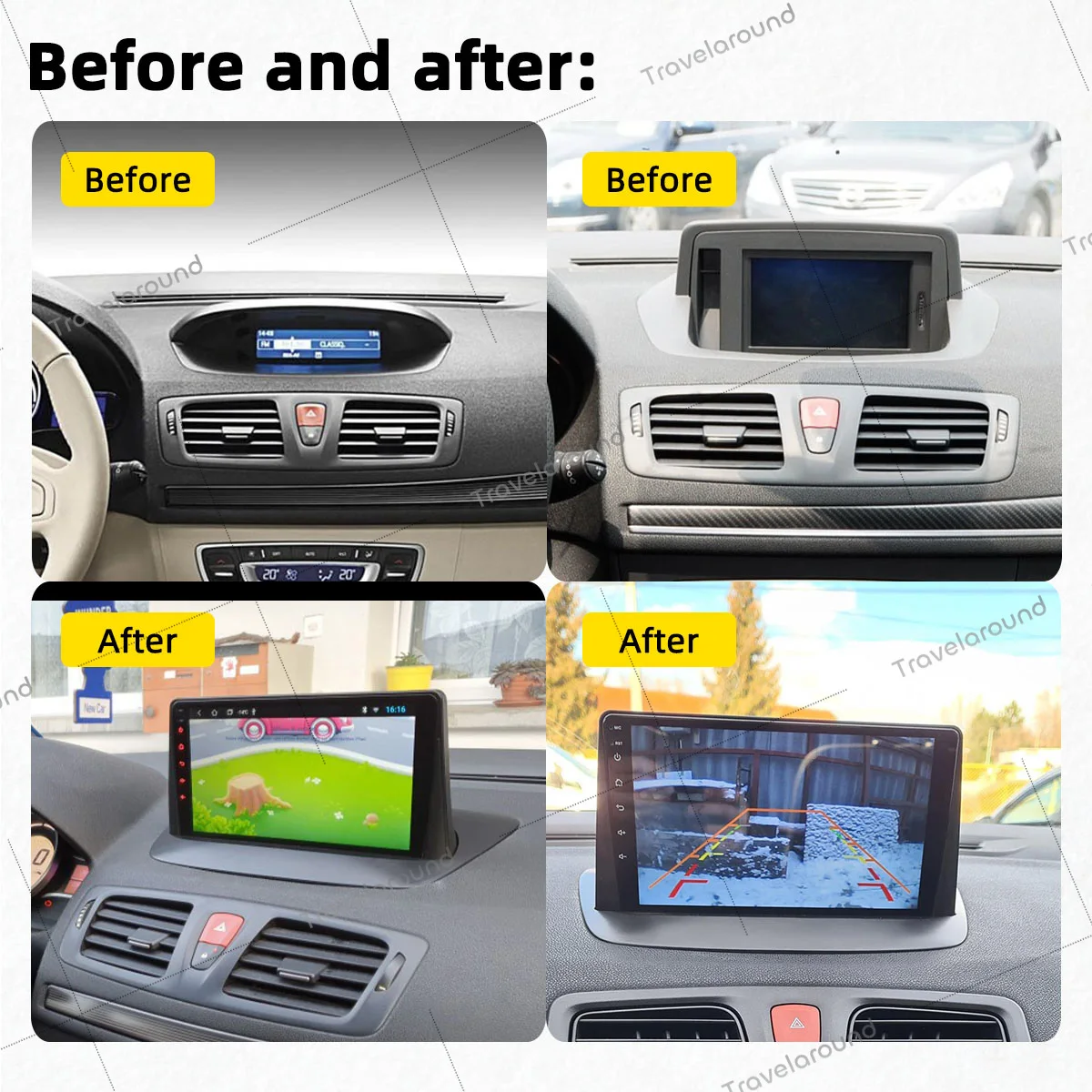 2 Din Android Car Radio Stereo for Renault Megane 3 Fluence 2008 - 2014 9