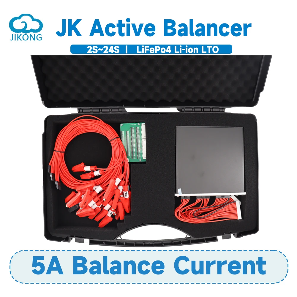 JIKONG B5A24S Smart Equalizer Smart Balancer 5A Active Balance High Current 2S~24S LiFePo4 Li-ion 18650 Battery BMS