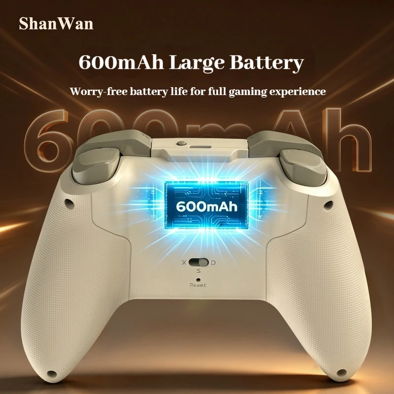 ShanWan Q34B Wireless Bluetooth Gaming Controller 6 Axis Gyro Dual Motor 3 Mode Switch Multi Platform Compatible For Switch Pc
