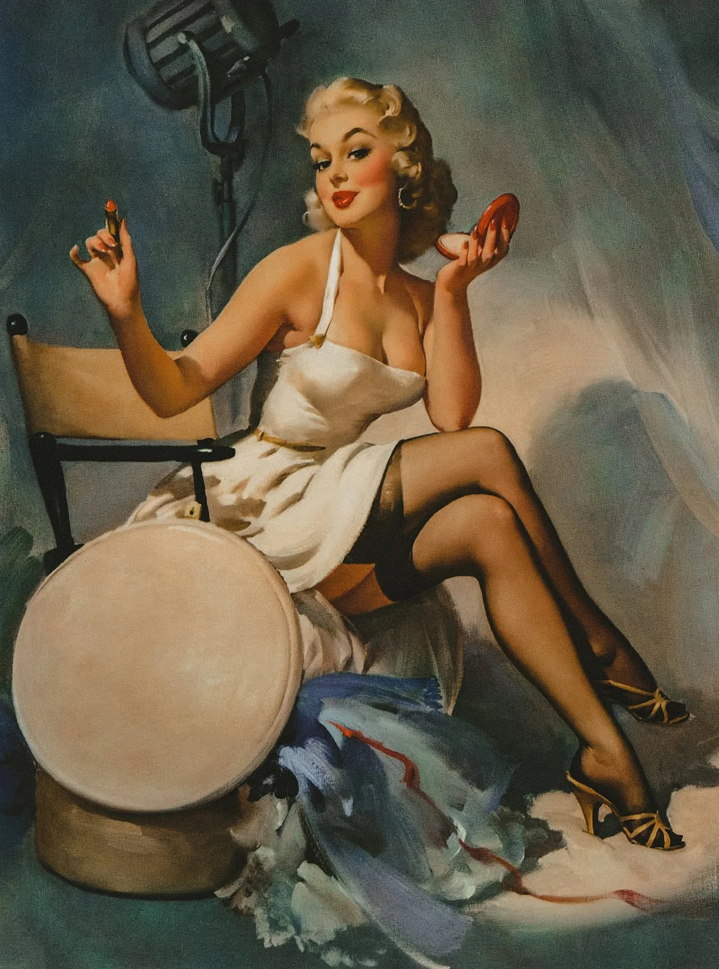 Pin Up Girls Vintage Poster From 1950s Series Vintage Advertising Poster Print Canvas Art Pictures Home for Bedroom Wall Decor