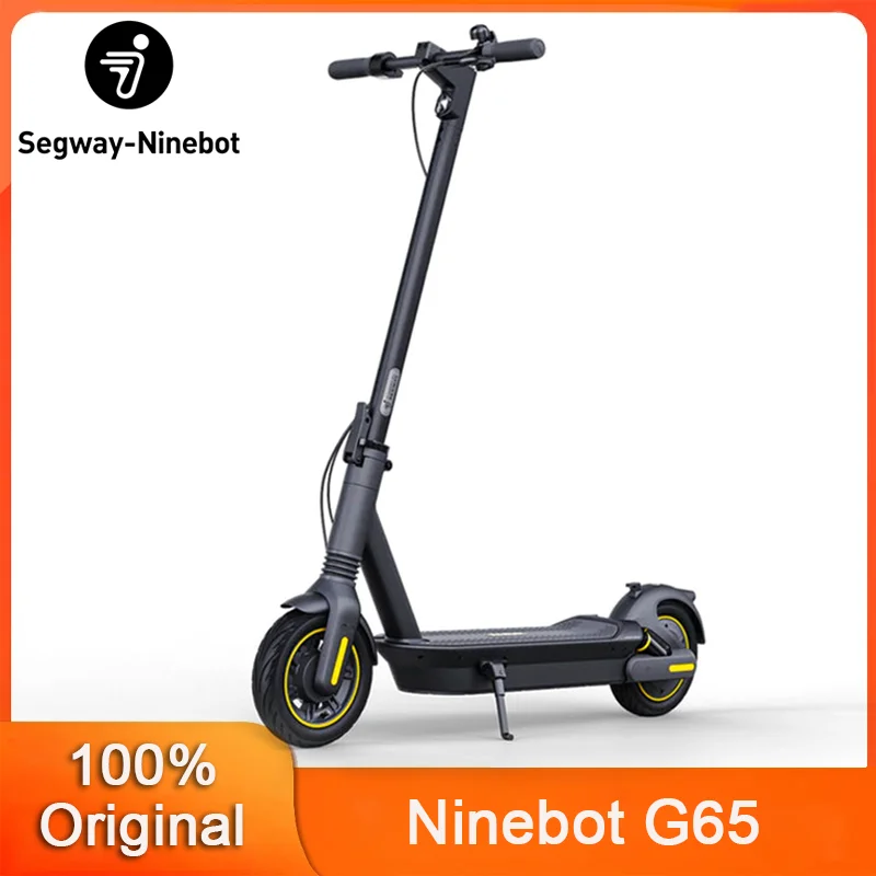 Оригинальный электрический самокат Ninebot By Segway G65, максимальная скорость 25 км, диапазон 65 км, двигатель 450 Вт, двойная подвеска, 10-дюймовая шина, электронный самокат