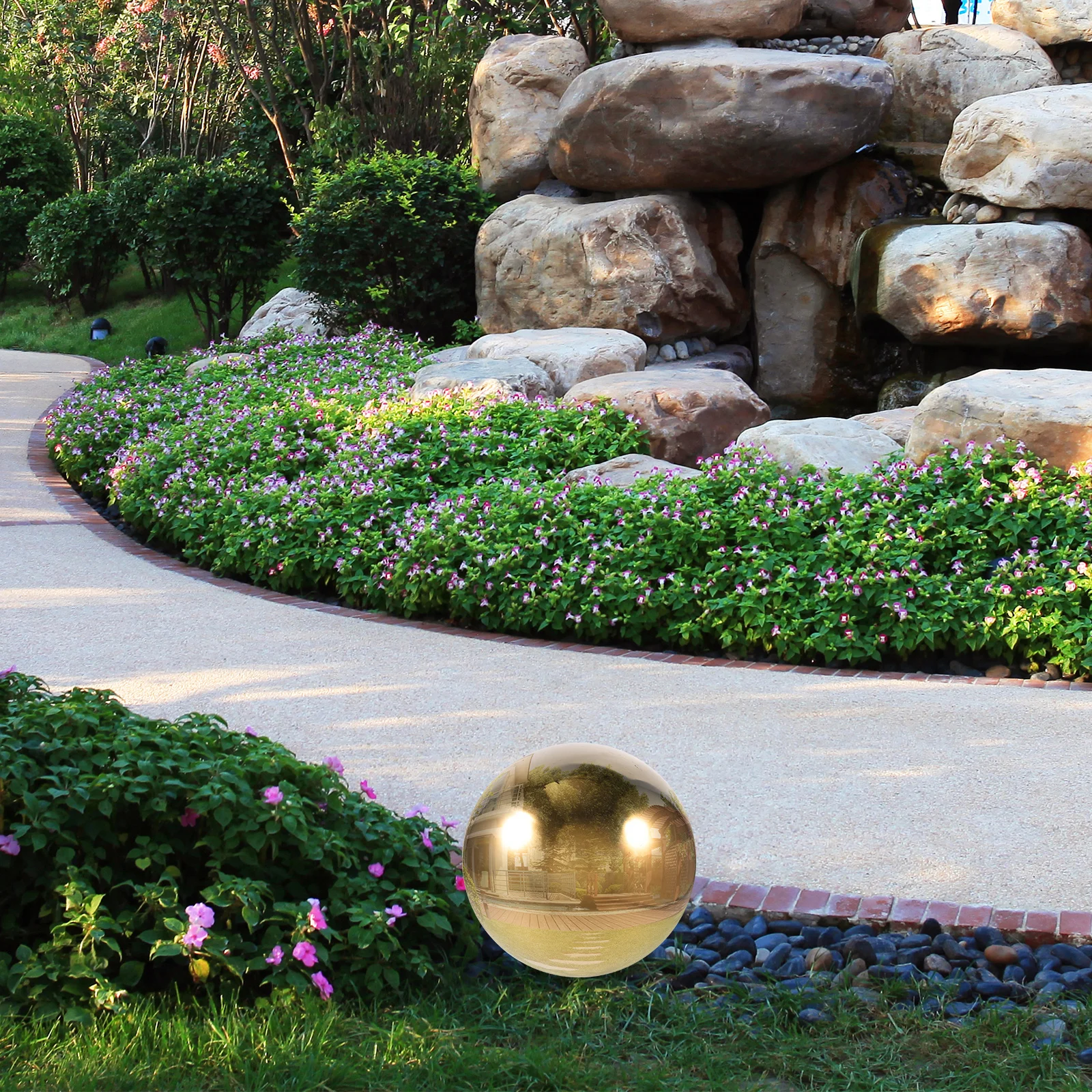 

Stainless Steel Polished Reflective Mirror Ball Garden Decor Outdoor Gazing Globe for Yard Lawn Patio Decoration Shiny Metal