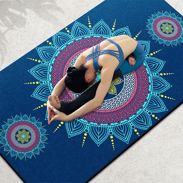 super big extra large thick wide two Double people  Person Yoga Mat,printed microfiber mats with custom design&logo.