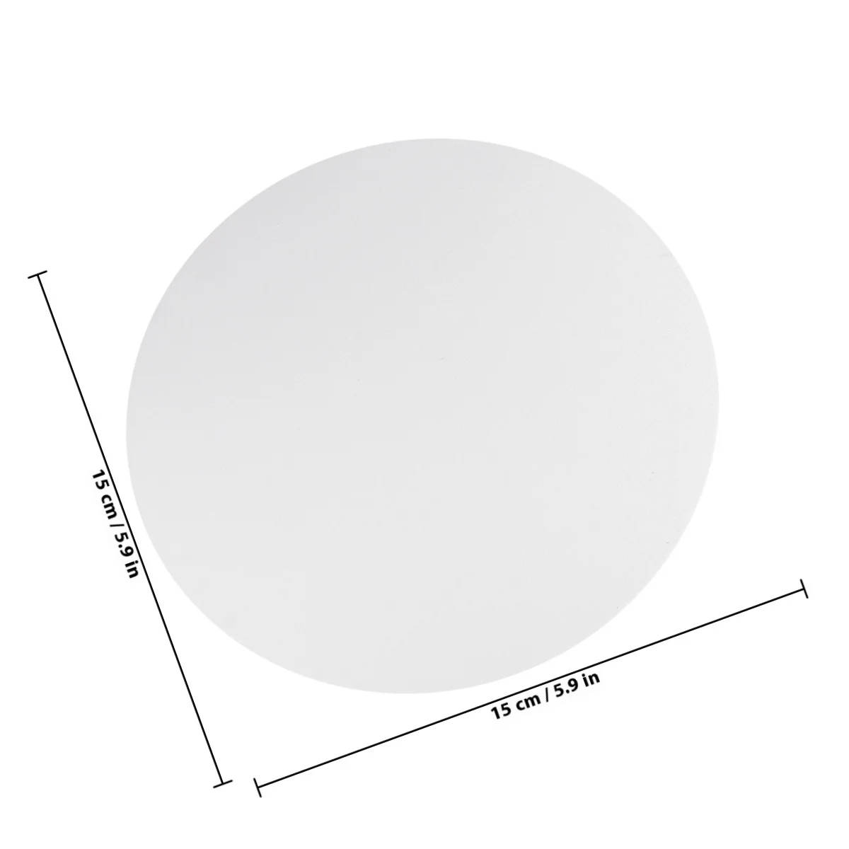 6Pcs 15Cm Round Painting Canvases Artist Grade Canvas Panel for Classroom Hobby Use Multi Media Compatible Art Canvas White